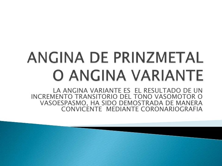 angina variante de prinzmetal
